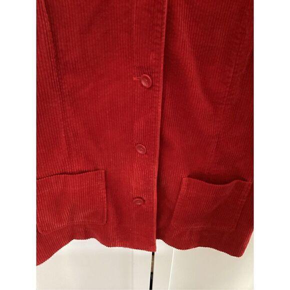 J. Jill  Womens Corduroy Jacket Blazer Sz L Button Up Pockets - Picture 2 of 8